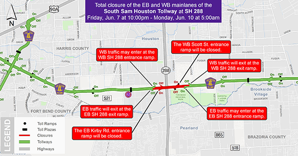 288 Toll Road Map Hctra Harris County Toll Road Authority